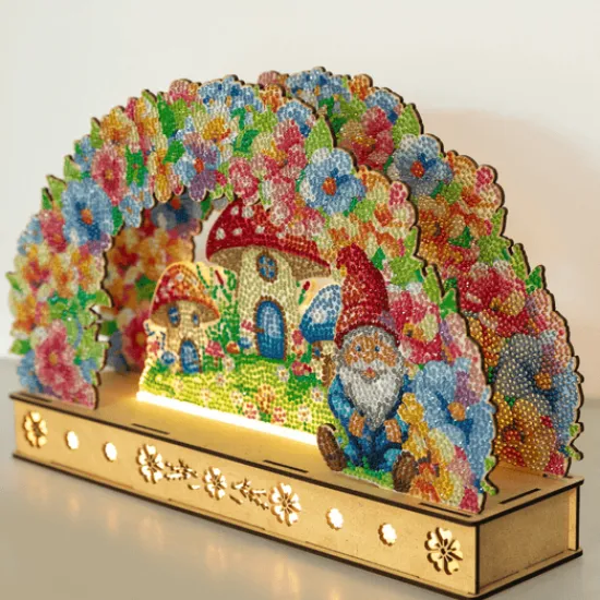 Craft Buddy Light Up Floral Burst 3D Crystal Art LED Scene Kit Hot