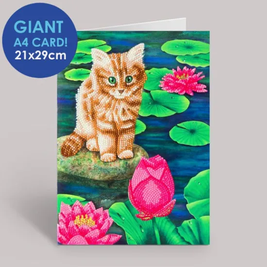 Craft Buddy "Lily's Pond" Giant Crystal Art Card Kit Hot