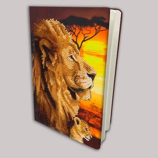 Craft Buddy "Lions of the Savannah" Crystal Art Notebook Sale