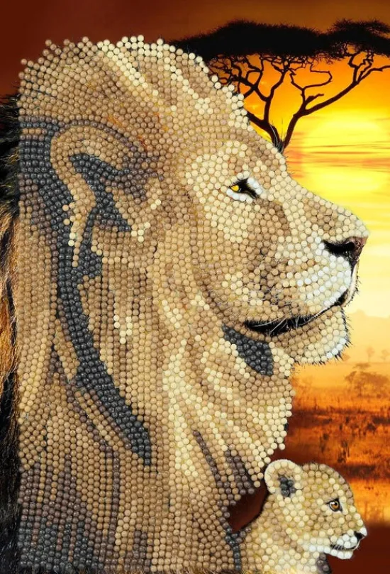 Craft Buddy "Lions of the Savannah" Crystal Art Notebook Sale