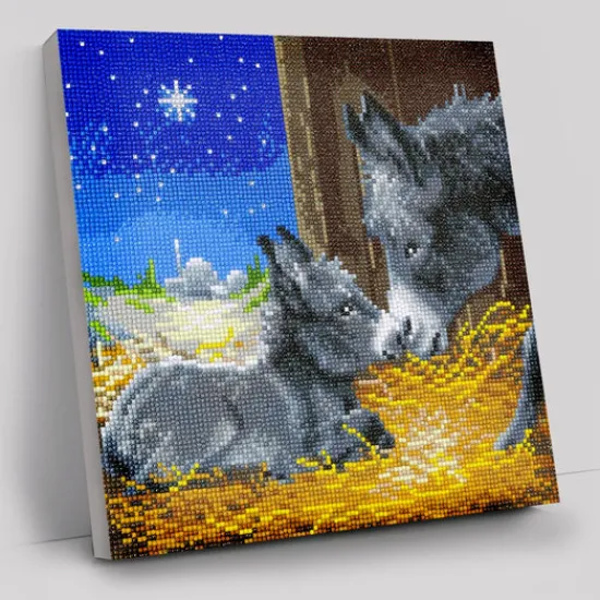 Craft Buddy "Little Donkey" Crystal Art Canvas Kit 30x30cm Best