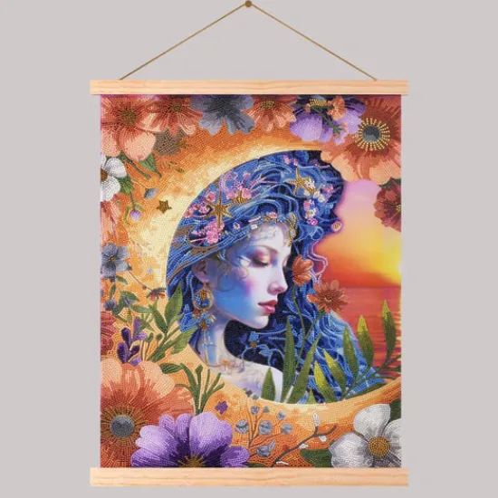 Craft Buddy "Luna Goddess" Crystal Art Scroll Kit 40x50cm Clearance
