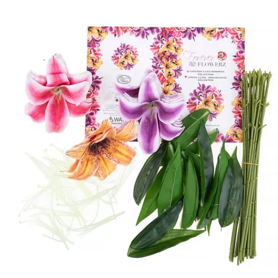 Craft Buddy "Luscious Lilies" Forever Flowerz Romantic Collection x30 New