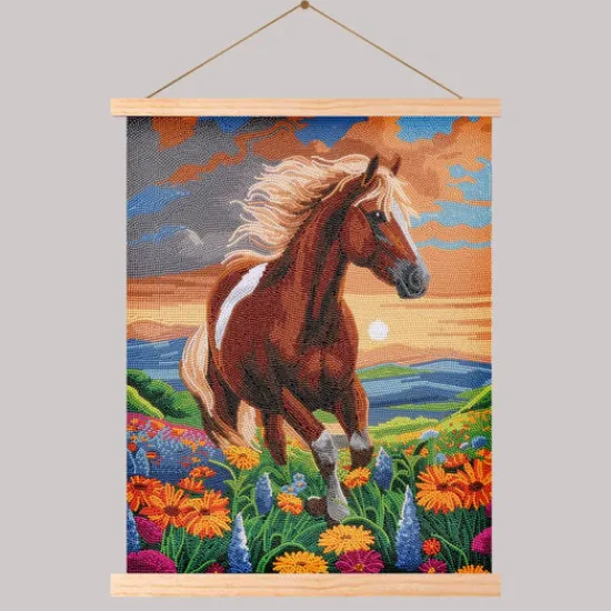 Craft Buddy "Majestic Horse" Crystal Art Scroll Kit 35x45cm New
