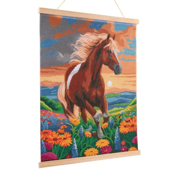 Craft Buddy "Majestic Horse" Crystal Art Scroll Kit 35x45cm New