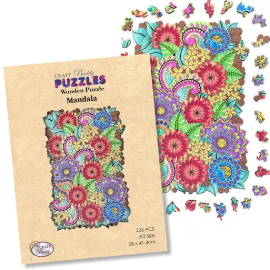 Craft Buddy "Mandala" Wooden Puzzle A3 New