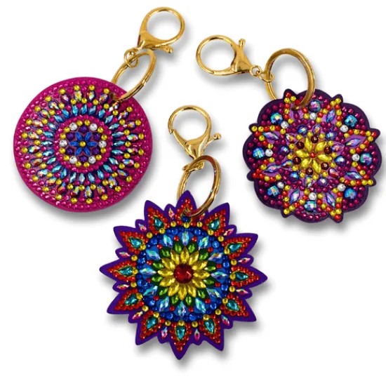 Craft Buddy "Mandalas" Crystal Art Keyring Set x3 Best
