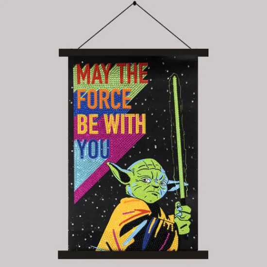 Craft Buddy May The Force Be With You Star Wars Mini Crystal Art Scroll Kit 20x30 Yoda Online