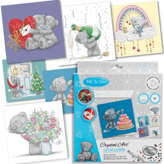 Craft Buddy "Me To You All Seasons" Crystal Art Cards - Set of 6 Discount