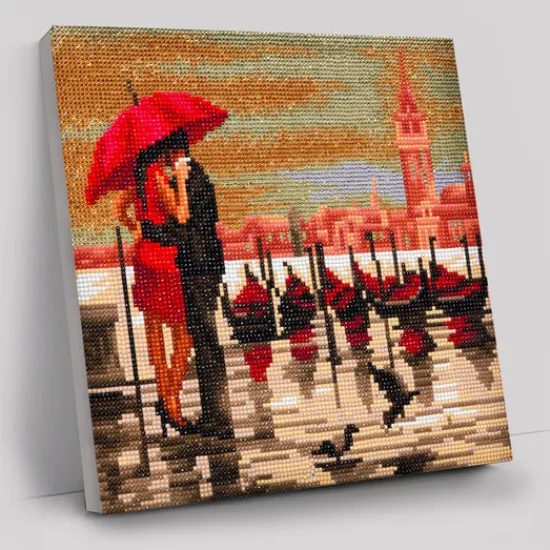 Craft Buddy "Meet Me In Venice" Crystal Art Canvas Kit 30x30cm Discount