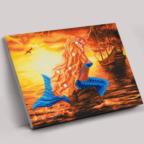 Craft Buddy "Mermaid Dreams" Crystal Art Canvas Kit 40x50cm New