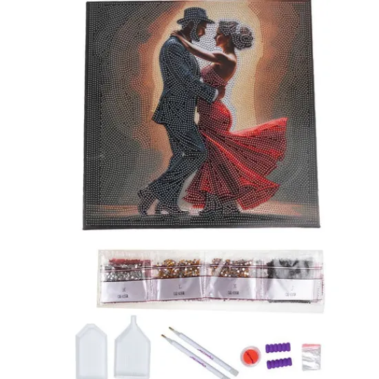 Craft Buddy “Midnight Dance” Crystal Art Canvas Kit 30x30cm Clearance