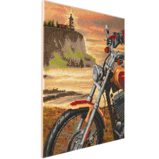 Craft Buddy "Motorcycle Sunset" Crystal Art Canvas Kit 40cmx50cm Sale