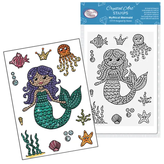 Craft Buddy "Mythical Mermaid" Crystal Art A6 Stamp Set Online