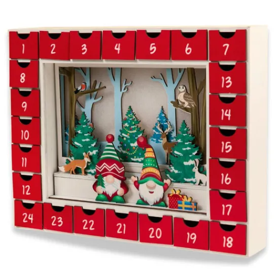 Craft Buddy "Nordic Gnomes" LED Light Up Wooden Advent Calendar Kit Clearance