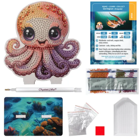 Craft Buddy Octopus Crystal Art Wildlife Buddies Outlet