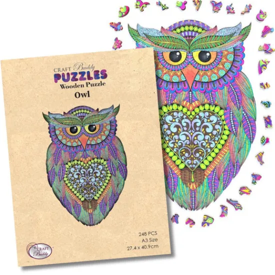Craft Buddy "Owl" Wooden Puzzle A3 Sale