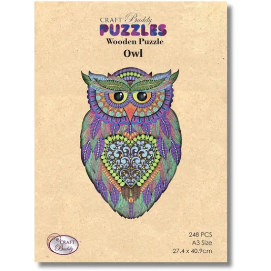 Craft Buddy "Owl" Wooden Puzzle A3 Sale