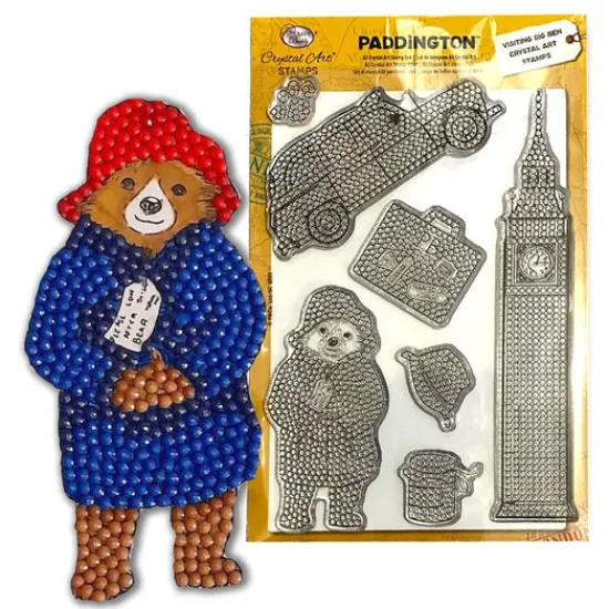 Craft Buddy "Paddington Bear Visiting Big Ben" Crystal Art A5 Stamp Set Fashion