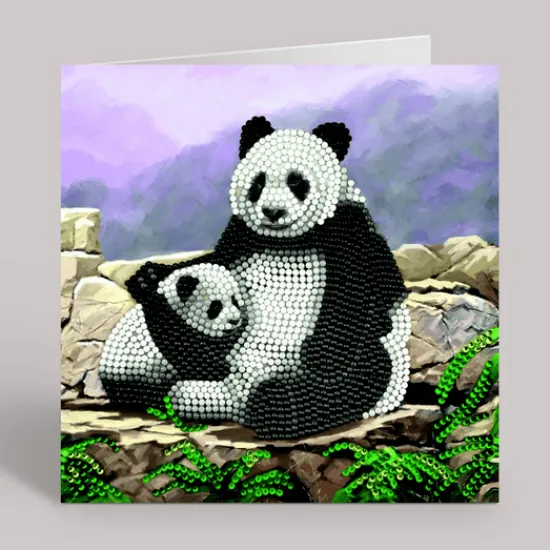 Craft Buddy "Panda" Crystal Art Card Kit Fashion