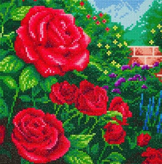 Craft Buddy "Perfect Red Rose" Crystal Art Canvas by Thomas Kinkade 30x30cm Online