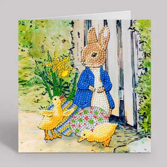 Craft Buddy "Peter Rabbit and Chicks" Crystal Art Card 18x18cm Fashion