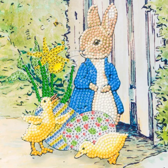 Craft Buddy "Peter Rabbit and Chicks" Crystal Art Card 18x18cm Fashion