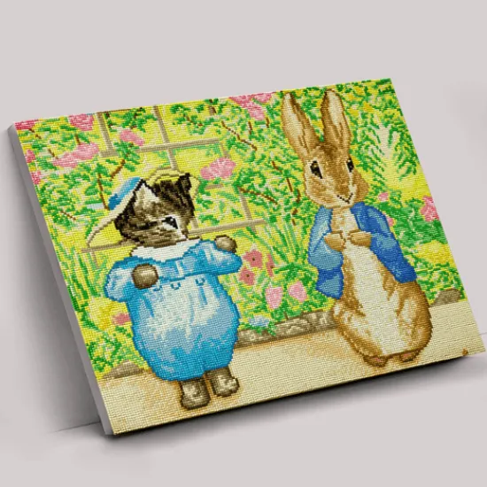 Craft Buddy "Peter Rabbit and Tom Kitten" Crystal Art Canvas 40x50cm Hot