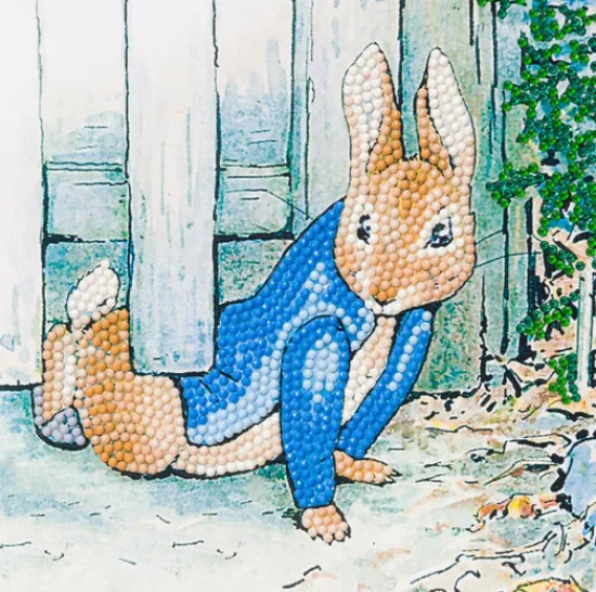 Craft Buddy "Peter Rabbit Under the Fence" Crystal Art Card 18x18cm Best