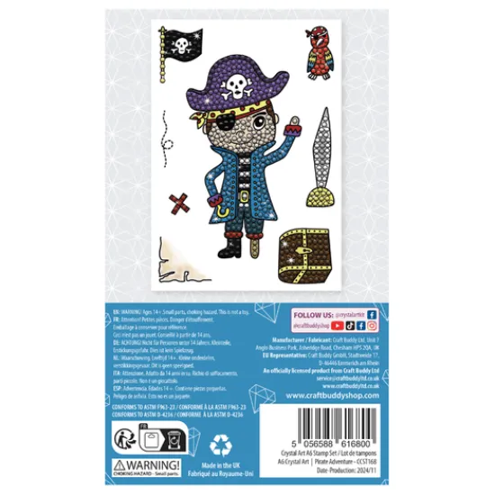 Craft Buddy "Pirate Adventure" Crystal Art A6 Stamp Set Clearance