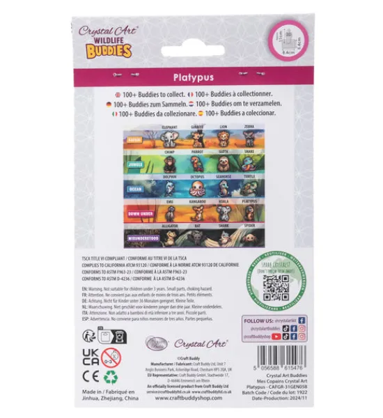Craft Buddy Platypus Crystal Art Wildlife Buddies Fashion