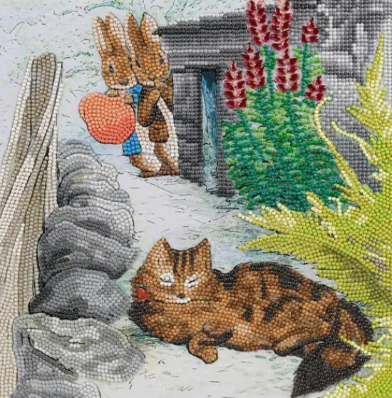 Craft Buddy "Playful Peter" Crystal Art Canvas Kit 30x30cm Sale