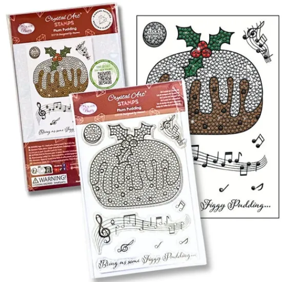 Craft Buddy "Plum Pudding” Crystal Art A6 Stamp Set Online