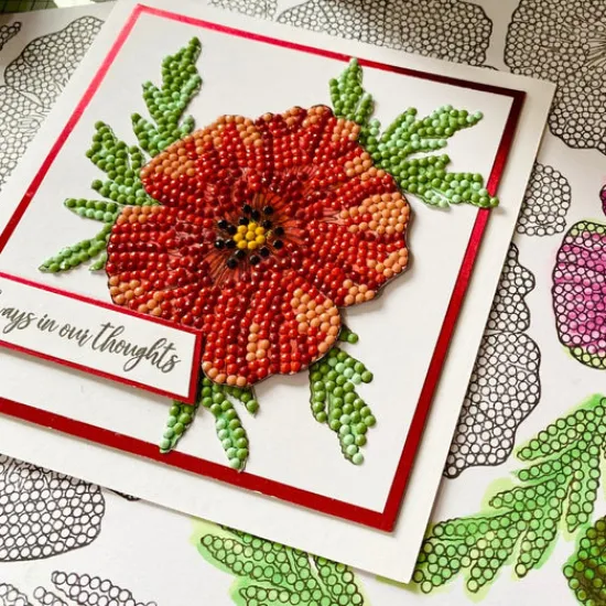 Craft Buddy "Poppy Promises" Crystal Art A6 Stamp Set Fashion