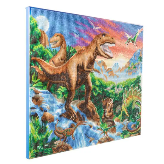 Craft Buddy "Prehistoric World" Crystal Art Canvas Kit 40cmx50cm Hot