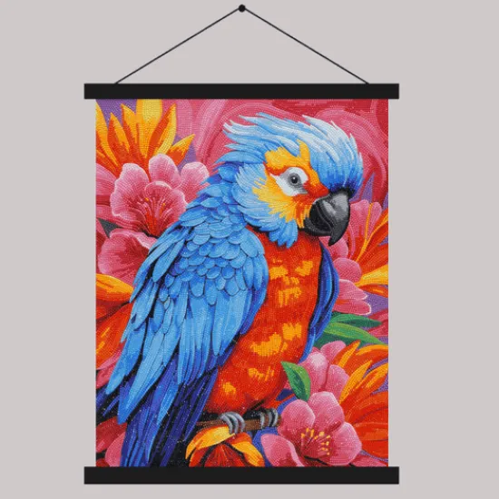 Craft Buddy "Pretty Parrot" Crystal Art Scroll Kit 40x50cm Online