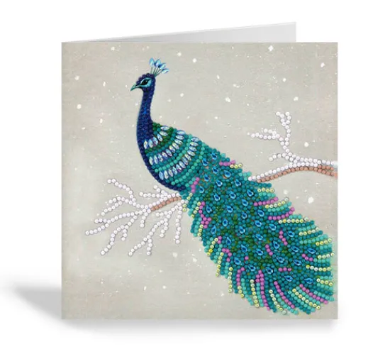 Craft Buddy "Pretty Peacock" Crystal Art Card 18x18cm Discount