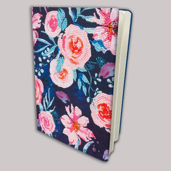 Craft Buddy "Pretty Pink Flowers" Crystal Art Notebook Hot