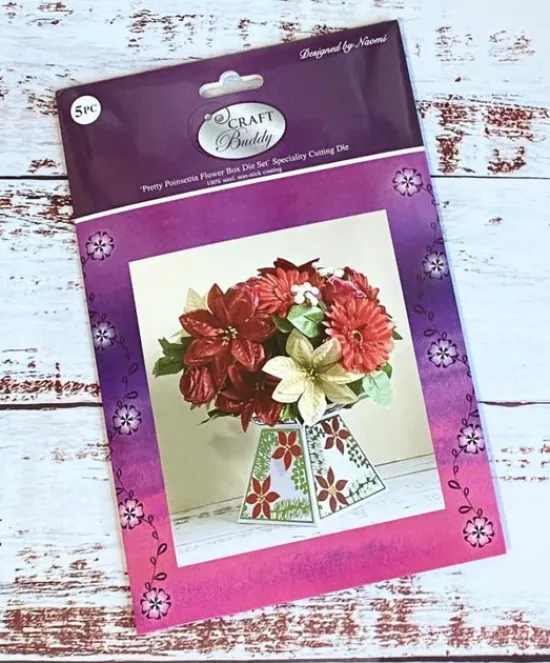 Craft Buddy "Pretty Poinsettia" Forever Flowerz Flower Box die set Best