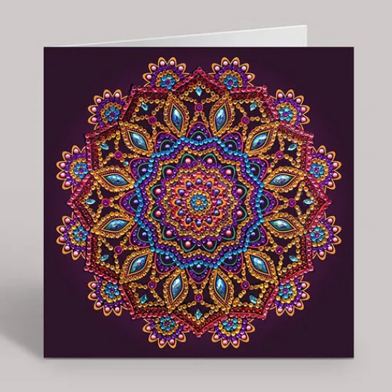Craft Buddy "Purple Mandala" 18x18cm Crystal Art Card Outlet