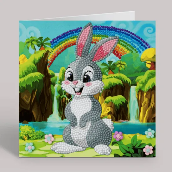 Craft Buddy "Rabbit Wonderland" Crystal Card Kit Clearance
