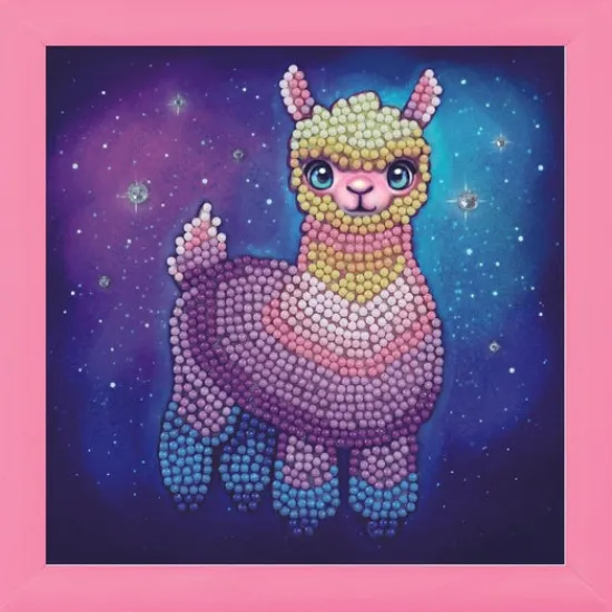 Craft Buddy "Rainbow Llama" Ashley Erickson Frameable Crystal Art Discount
