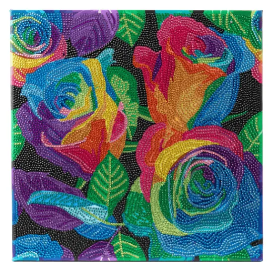 Craft Buddy "Rainbow Roses" Crystal Art Canvas 30x30cm Online