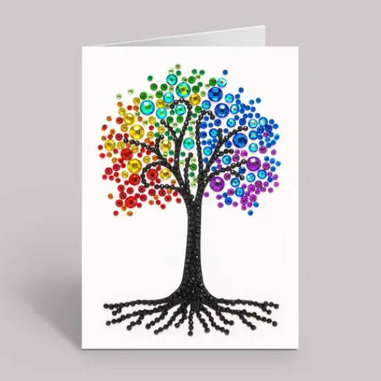 Craft Buddy Rainbow Tree, 10x15cm Crystal Art Card Outlet