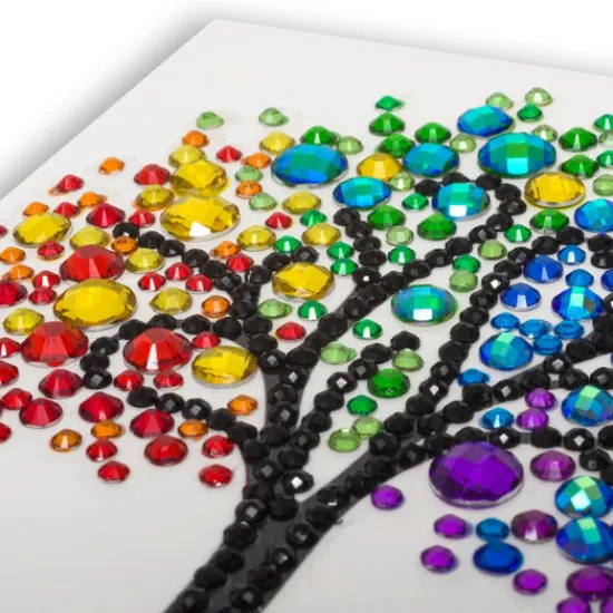 Craft Buddy Rainbow Tree, 10x15cm Crystal Art Card Outlet