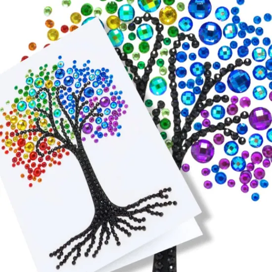 Craft Buddy Rainbow Tree, 10x15cm Crystal Art Card Outlet