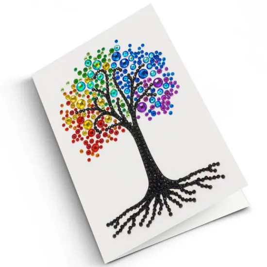 Craft Buddy Rainbow Tree, 10x15cm Crystal Art Card Outlet