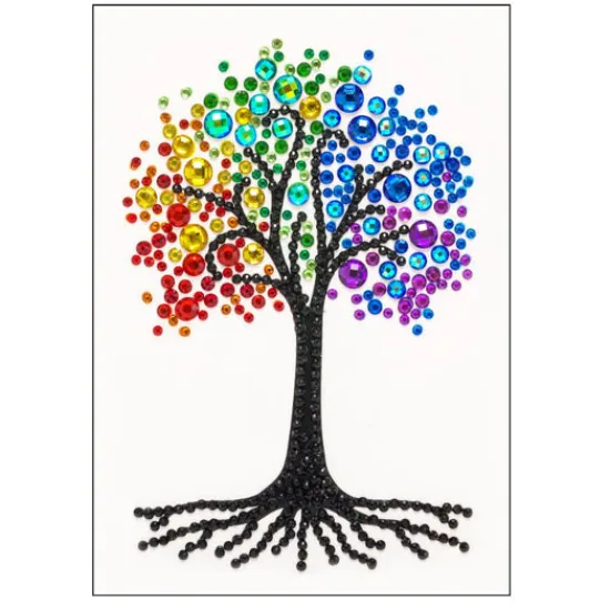 Craft Buddy Rainbow Tree, 10x15cm Crystal Art Card Outlet