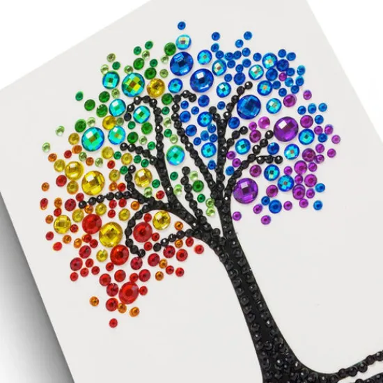 Craft Buddy Rainbow Tree, 10x15cm Crystal Art Card Outlet