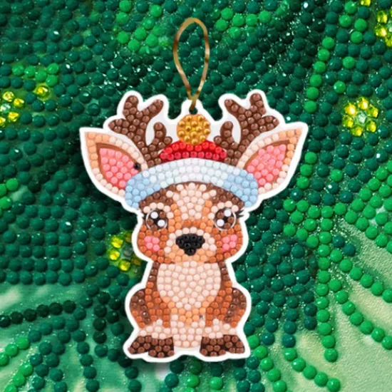Craft Buddy "Reindeer" Crystal Art Buddies Festive Series 4 Decoration Discount